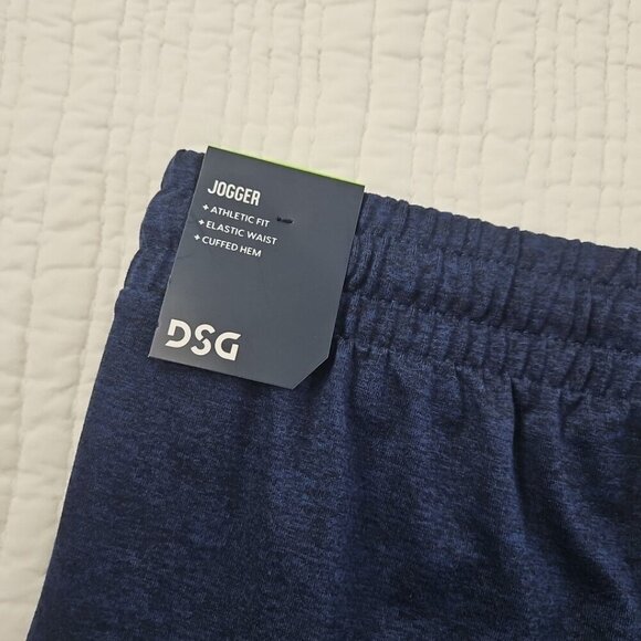 DSG Daily Jogger Men's 2XL Navy Blue Elastic Waist NEW Cuffed Hem NWT Zipper Pkt - Picture 3 of 16